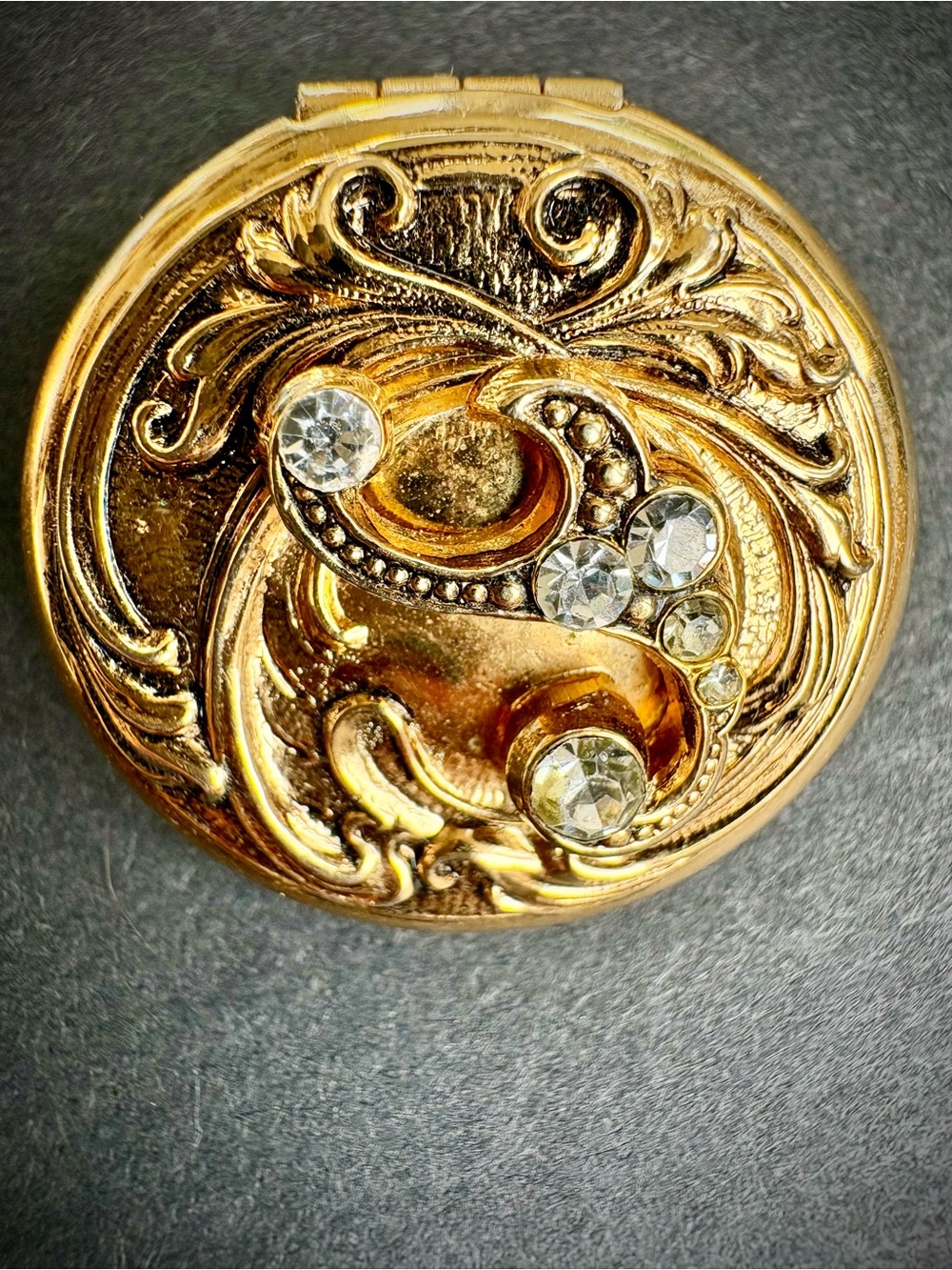 Vintage Art Nouveau Revival “Eternal Question” Locket Brooch